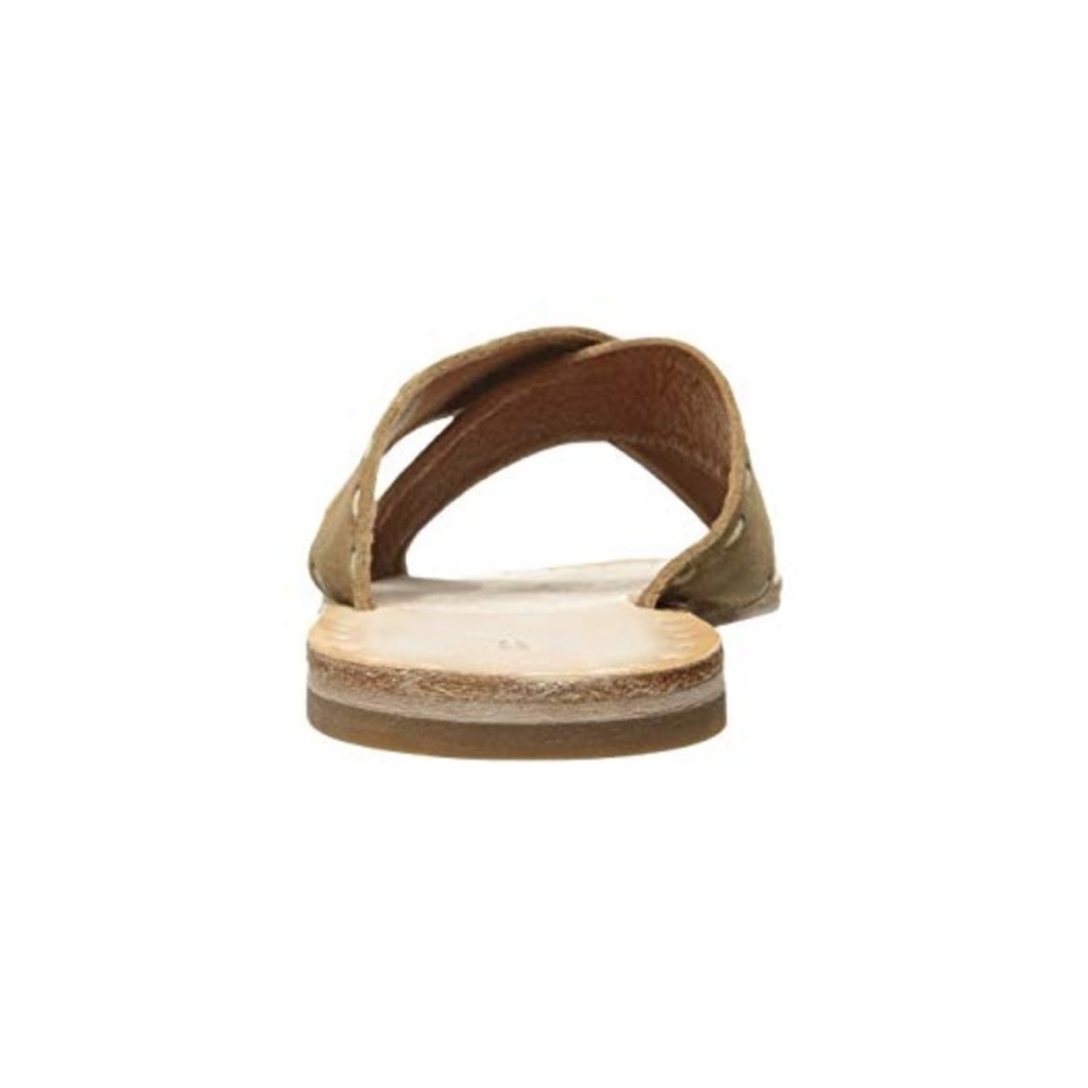 Frye Avery Pickstitch Slides Suede Tan Sandals Shoes Leather Anthropologie - Picture 4 of 8